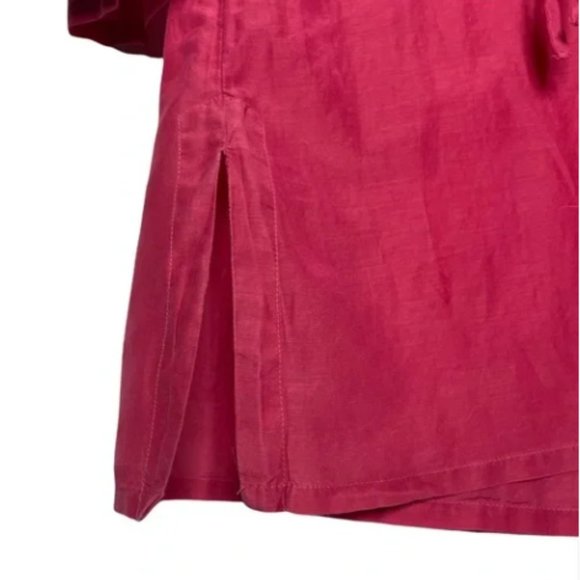 Athleta Ombre Pink to Red silk-blend Swimsuit Coverup with Drawstring - Picture 4 of 5